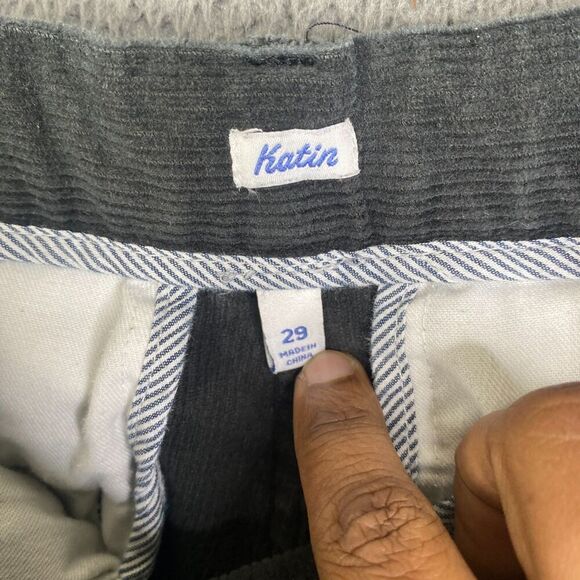 Katin Corey Corduroy Pants Mens 29x29 Gray Slim Straight Stretch - Picture 6 of 14